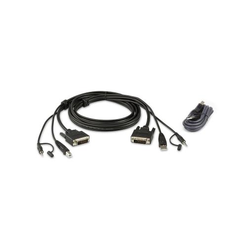 Kit cavo KVM di sicurezza USB DVI-D Dual Link da 3 m, 2L-7D03UDX4