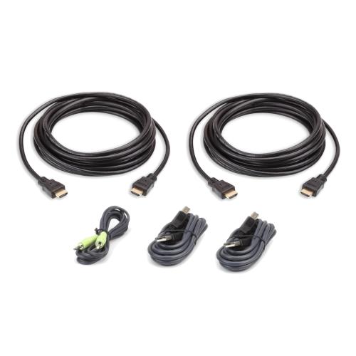 Kit Cavo KVM Sicurezza USB HDMI Visualizzazione Doppia 3 metri, 2L-7D03UHX5