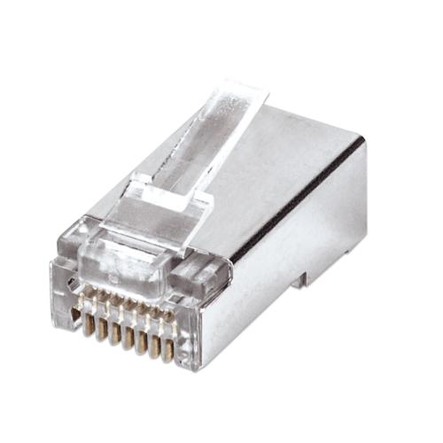 Confezione 100 Plug modulari RJ45 passanti Cat5e FastCrimp