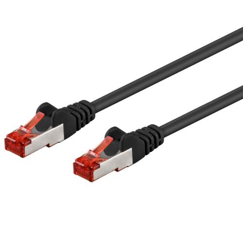 Cavo di rete Patch in rame Cat. 6 Nero SFTP LSZH 0,5m