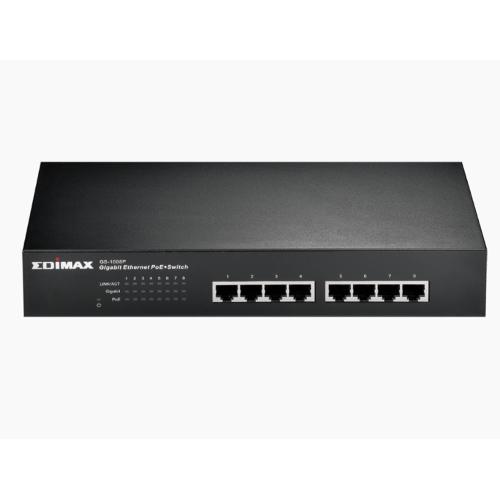 Switch Gigabit PoE+ 8 porte a Lungo Raggio con DIP Switch, GS-1008P V2