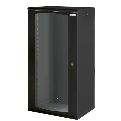 Armadio Rack 19'' a muro 22 unit&agrave; sezione unica prof. 600mm Nero