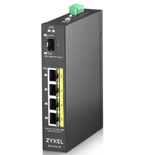 ZYXEL SWITCH 5P GIGABIT POE UNMANAGED INDUSTRIALE