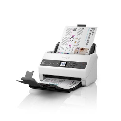 EPSON WORKFORCE DS-730N SCANNER DOCUMENTI DISPLAY LCD 1.44" A4 600x600 DPI READY SCAN LED SCANSIONE IN RETE STAND-ALONE BIANCO GRIGIO