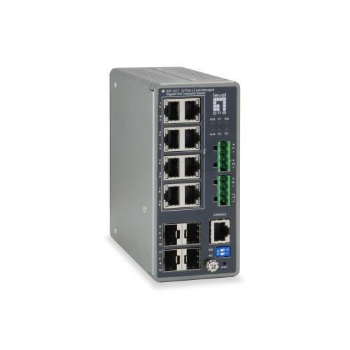 SWITCH INDUSTRIAL 12PORTL3 POE