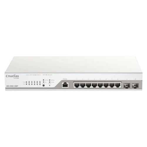 D-LINK DBS-2000-10MP SWITCH DI RETE 10 PORTE GESTITO GIGABIT ETHERNET (10/100/1000) GRIGIO SUPPORTO POWER OVER ETHERNET (POE) NUCLIAS