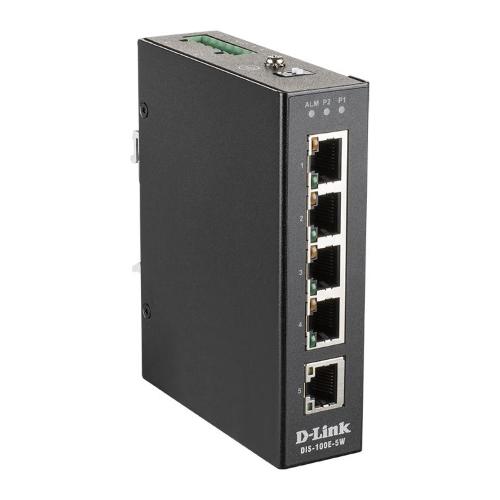 D-LINK DIS-100E-5W SWITCH 5 PORTE NO GESTITO L2 FAST ETHERNET (10/100) NERO