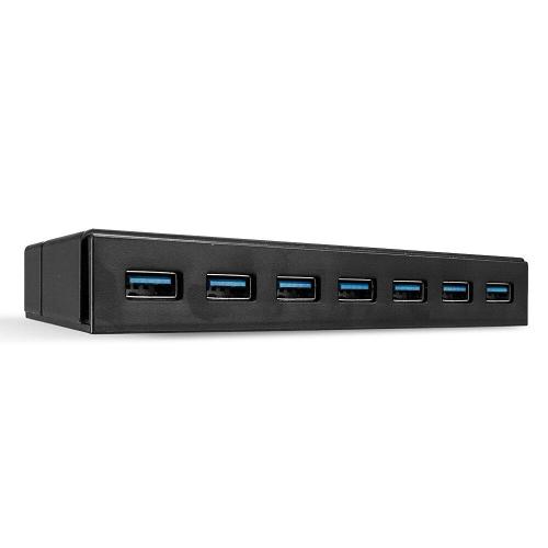 LINDY HUB 7 PORTE USB 3.0 CON SISTEMA DI RICARICA BLACK