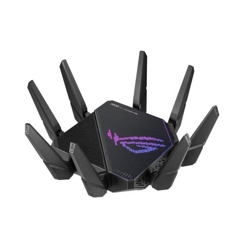 ASUS ROG RAPTURE GT-AX11000 PRO ROUTER GAMING TRI BAND WIFI 6 2.5G E 10G ETHERNET VPN FUSION ASUS RANGE BOOST PLUS SICUREZZA DI RETE PER TUTTI I TUOI DISPOSITIVI AIMESH AIRADAR NERO