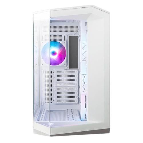 MSI MAG PANO 100R PZ CASE GAMING 3 x 120mm ARGB REVERSE BLADE FAN - 1 x 120mm ARGB FAN ARGB+PWM VETRO TEMPERATO BIANCO