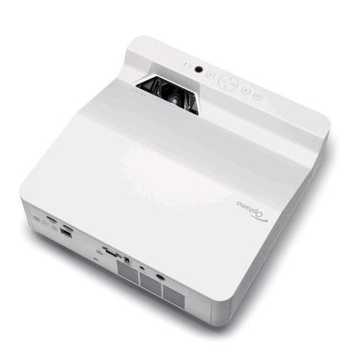 OPTOMA ZW410UST VIDEOPROIETTORE LASER WXGA DLP DURACORE OTTICA ULTRA CORTA CONTRASTO 300.000 :1 FULL 3D SPEAKER INTEGRATO COMANDI LAN CRESTRON, EXTRON, AMX, PJ-LINK E TELNET 4.000 LUMEN BIANCO