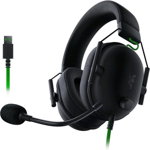 RAZER BLACKSHARK V2 X USB CUFFIE GAMING CON MICROFONO CANCELLAZIONE DEL RUMORE ULTRALEGGERE 240 Grammi NERO