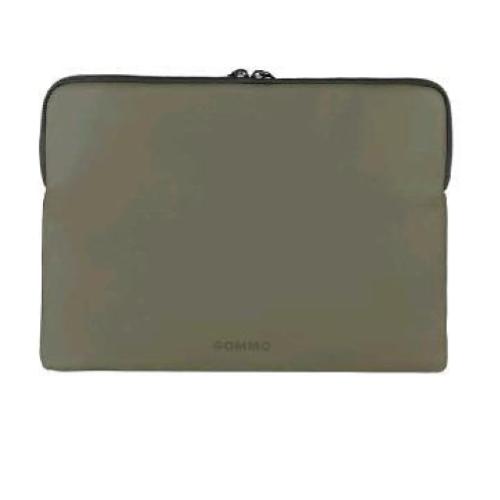 TUCANO GOMMO CUSTODIA PER NOTEBOOK DA 15.6" E MACBOOK 16" IN MATERIALE GOMMATO TASCA ESTERNA VERDE MILITARE