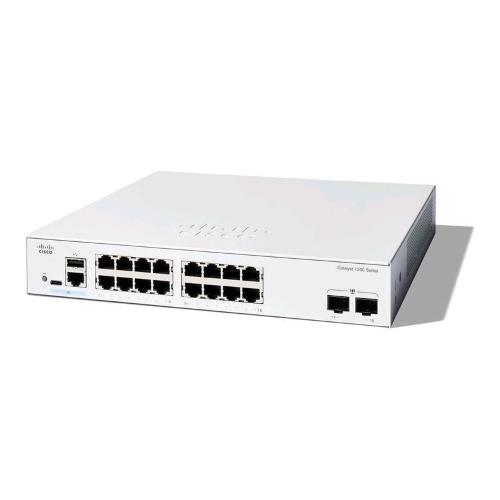 CISCO CATALYST 1200-16T-2G SWITCH GESTITO L3 - 16 x 10/100/1000 + 2 x Gigabit Ethernet SFP BIANCO MONTABILE SU RACK