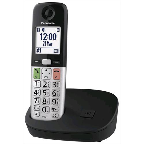 PANASONIC KX-TGU410EXB CORDLESS DECT SENIOR TASTI GRANDI NERO SILVER
