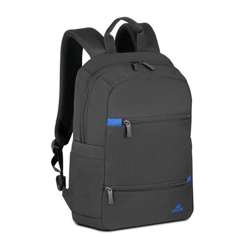 RIVACASE 8264 ZAINO PER NOTEBOOK DA 14" IN POLIESTERE 2 SCOMPARTI TASCHE LATERALI E FRONTALI RESISTENTE ALL'ACQUA NERO