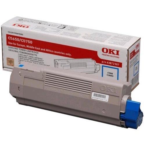 OKI 43872307 TONER CIANO PER C5650 C5750 2.000 PAGINE