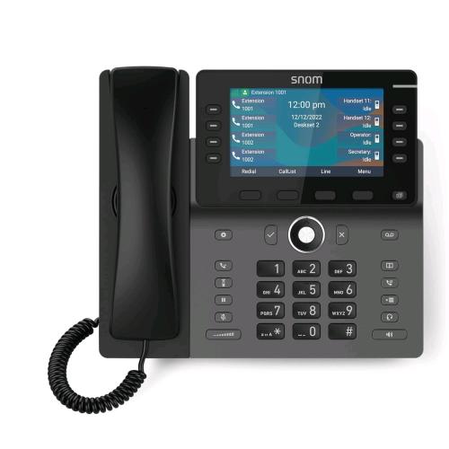 SNOM M58 DECT TELEFONI FISSO VOIP CON DISPLAY A COLORI DA 5" 8 TASTI LED BLUETOOTH INTEGRATO TELEFONO CORDLESS PER UFFICIO CON PROVISIONING ZERO-TOUCH E AGGIORNAMENTI WIRELESS NERO