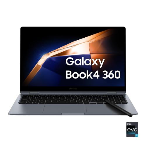 SAMSUNG NP750QGK-KG2IT GALAXY BOOK4 360 15.6" SUPER AMOLED TOUCH SCREEN INTEL CORE 5 120U RAM 16GB-SSD 512GB NVMe-INTEL GRAPHICS-WI-FI 6E-WIN 11 HOME GRIGIO