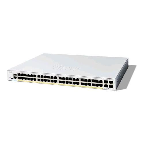 CISCO CATALYST 1300-48FP-4G SWITCH GESTITO L3 -48 X 10/100/1000 (POE+) + 4 X GIGABIT SFP - POE+ (740 W) MONTABILE SU RACK BIANCO
