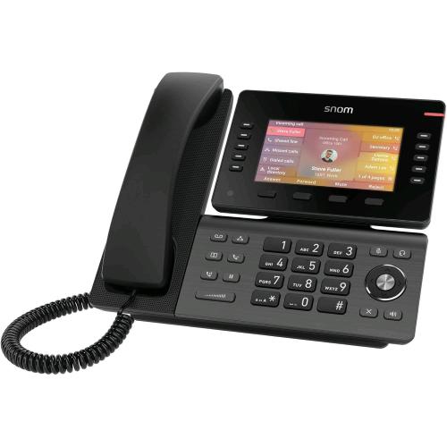 SNOM D865 TELEFONO VOIP CON DISPLAY IPS A COLORI DA 5" WI-FI BLUETOOTH 5.0 AUDIO HD 10 TASTI FUNZIONE PROGRAMMABILI NERO