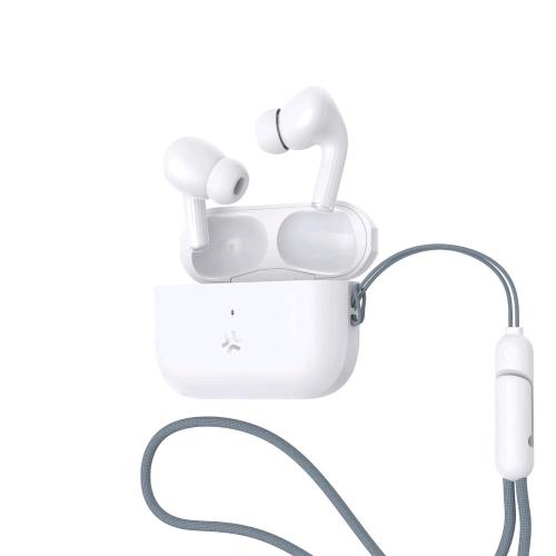 CELLY HARMONY AURICOLARI IN-EAR TRUE WIRELESS RIDUZIONE DEL RUMORE ANC & ENC RICARICA USB-C MUSICA E CHIAMATE PRATICO CORDINO LEGATO ALLA CUSTODIA DI RICARICA BIANCO
