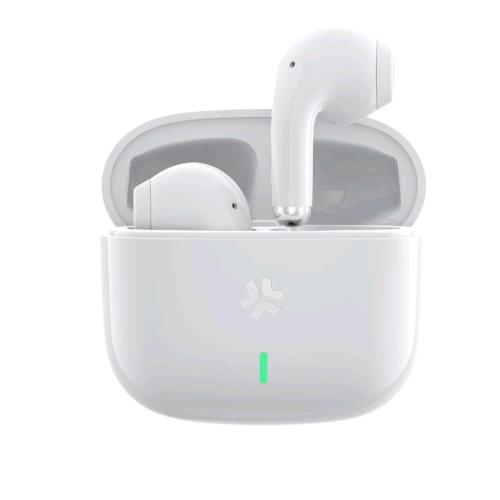 CELLY TIPS1 AURICOLARI TRUE WIRELESS BLUETOOTH 5.3 CON CUSTODIA DI RICARICA USB-C CAVO INCLUSO MUSICA E CHIAMATE BIANCO