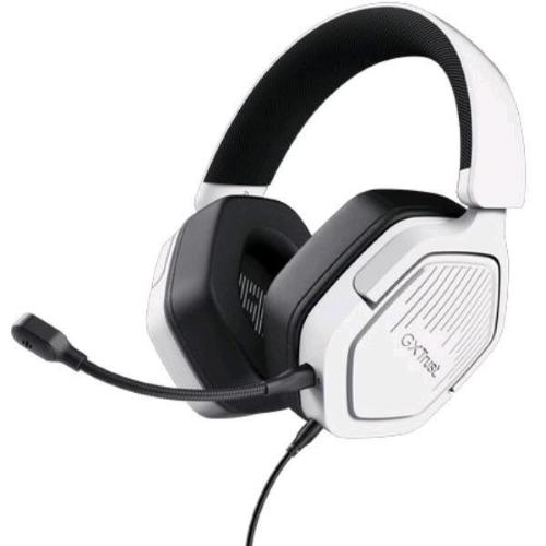 TRUST GXT492 CARUS CUFFIE GAMING OVER-EAR CON MICROFONO 1 X JACK 3.5 MM + DUAL JACK 3.5 MM COMODE E POTENTI MULTIPIATTAFOMA PER PER PC, LAPTOP E CONSOLE BIANCO-NERO