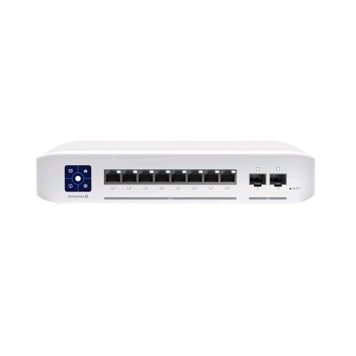 UBIQUITI USW-ENTERPRISE-8-POE-EU SWITCH GESTITO L3 -8 PORTE 2.5GbE 802.3at PoE+ + 2 PORTE 10G SFP+ BIANCO