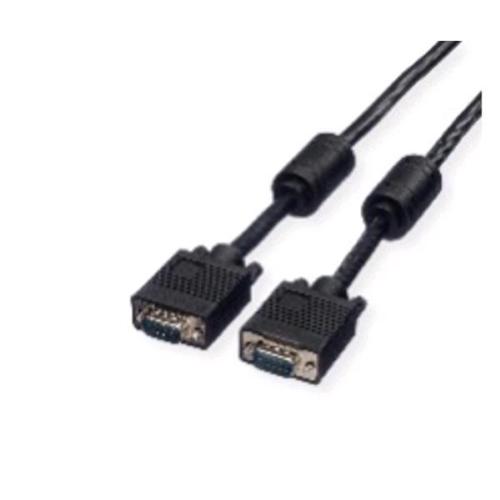NILOX CAVO VGA ALTA QUALITA' FERRITE + DDC HD15 DOPPIA SCHERMATURA MASCHIO-MASCHIO 2 MT NERO