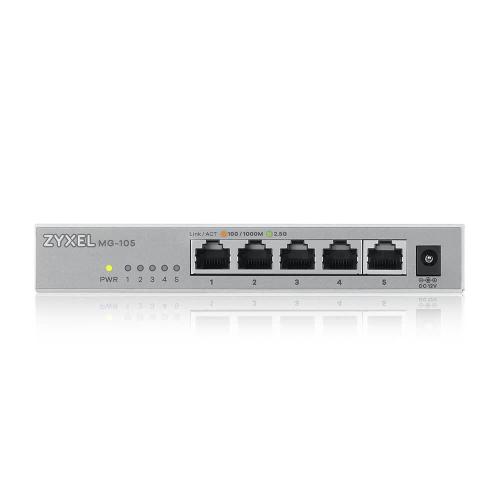ZYXEL XMG-105-ZZ0101F SWITCH NON GESTITO 5 PORTE 2.5G Ethernet (100/1000/2500) 1 PORTA 10GbE SFP DESKTOP GRIGIO