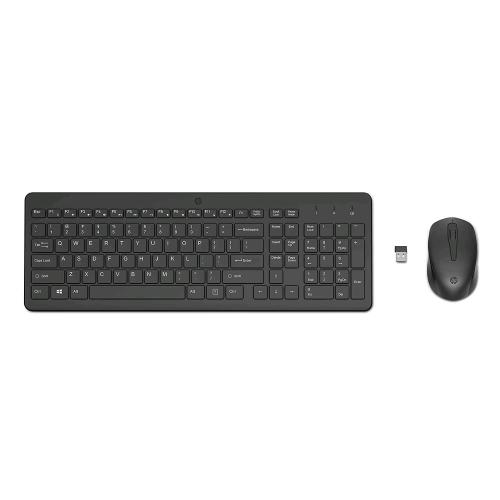 HP 330 KIT TASTIERA E MOUSE OTTICO WIRELESS 1.600 DPI RICEVITORE USB NANO LAYOUT ITALIANO BLACK