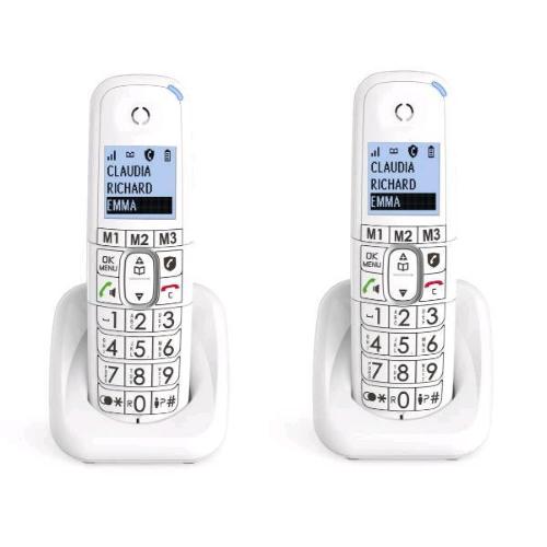 ALCATEL XL785 DUO TELEFONO ANALOGICO/DECT CORDLESS CON VIVAVOCE FUNZIONE SMART 30 MINUTI DI SEGRETERIA TELEFONICA FUNZIONE VIP 3 TASTI MEMORIA DIRETTA BIANCO