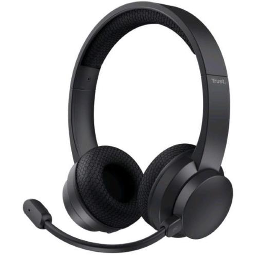 TRUST AYDA CUFFIA WIRELESS BLUETOOTH RICARICABILE CON MICROFONO ENC RIDUZIONE DEL RUMORE 1 x Jack 3,5mm, Bluetooth, USB NERO