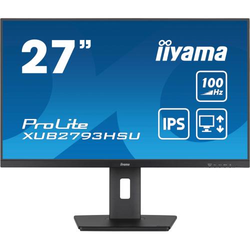 IIYAMA PROLITE XUB2793HSU-B7 27" LED IPS FULL HD 16:9 300 CD/mq 1ms 100Hz ALTOPARLANTI HUB USB - 1x HDMI 1 x DISPLAYPORT NERO