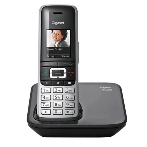 GIGASET PREMIUM 100 CORDLESS DECT RUBRICA 500 CONTATTI CON IMMAGINE VIVAVOCE NUMERI GRANDI GRIGIO/NERO