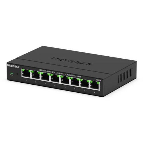 NETGEAR MS308E-100EUS SWITCH GESTITO MULTIGIGABTI 8 PORTE - 8 x 100/1000/2.5G DESKTOP NERO