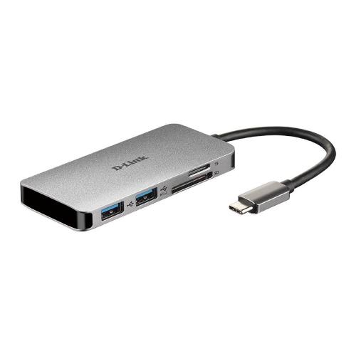 6-IN-1 USB-C HUB WITH HDMI/CARD READER/POWER