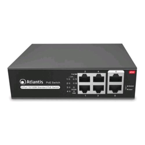 ATLANTIS A02-F6P4-65W SWITCH PoE 6 PORTE 10/100 DI CUI 4 PoE 65 W