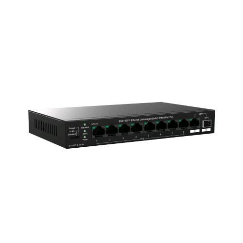 TENDA TEG1110PF-8-120W SWITCH NON GESTITO 9 PORTE Gigabit Ethernet (10/100/1000) 1 SFP 8 PORTE PoE 30 W PORTA MAX 120 W PoE