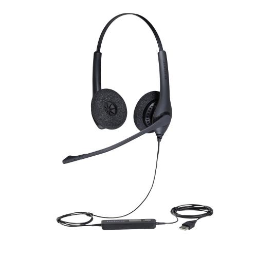 Jabra Biz 1500 Duo USB Auricolare Cablato A Padiglione Ufficio USB tipo A Nero