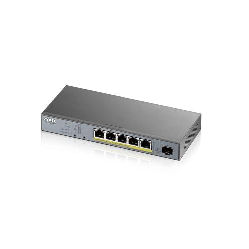 Zyxel GS1350-6HP-EU0101F switch di rete Gestito L2 Gigabit Ethernet (10/100/1000) Supporto Power over Ethernet (PoE) Grigio