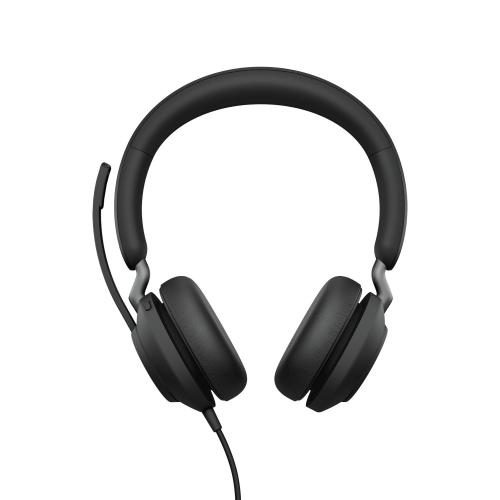 Jabra Evolve2 40, MS Stereo Auricolare Cablato A Padiglione Ufficio USB tipo A Bluetooth Nero