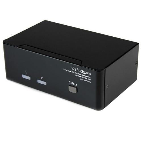 StarTech.com SV231DD2DUA switch per keyboard-video-mouse (kvm) Nero