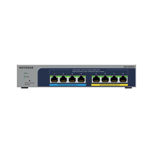 NETGEAR 8-port Ultra60 PoE++ Multi-Gigabit (2.5G) Ethernet Plus Switch Non gestito L2/L3 2.5G Ethernet (100/1000/2500) Supporto Power over Ethernet (PoE) Grigio