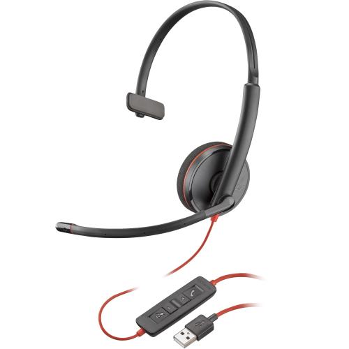 POLY Blackwire 3210 Monaural USB-A Headset (Bulk) Auricolare Cablato A Padiglione Ufficio USB tipo A Nero