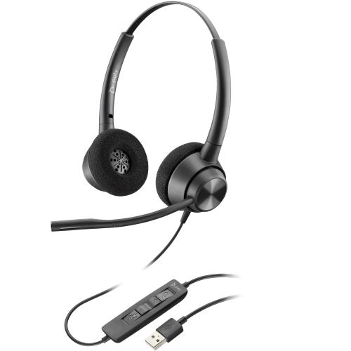 POLY EncorePro 310 Monaural USB-A Headset TAA Auricolare Cablato A Padiglione Ufficio USB tipo A Nero