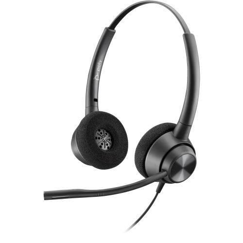 POLY EncorePro 320 Stereo USB-A Headset TAA Auricolare Cablato A Padiglione Ufficio USB tipo-C Nero