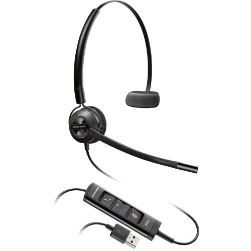POLY EncorePro 545 USB-A Convertible Headset Auricolare Cablato A Padiglione Musica e Chiamate USB tipo A Nero
