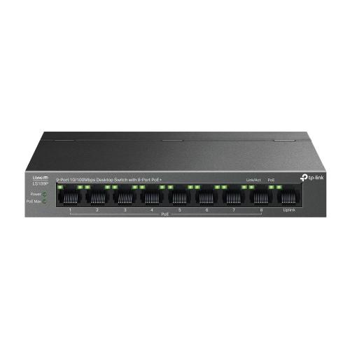 TP-Link LiteWave LS109P switch di rete Non gestito Fast Ethernet (10/100) Supporto Power over Ethernet (PoE) Nero
